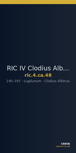 RIC IV Clodius Albinus 48 — CANOA