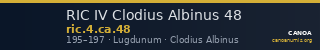 RIC IV Clodius Albinus 48 — CANOA