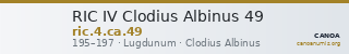 RIC IV Clodius Albinus 49 — CANOA