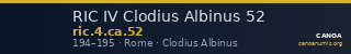 RIC IV Clodius Albinus 52 — CANOA