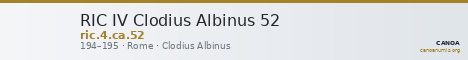 RIC IV Clodius Albinus 52 — CANOA