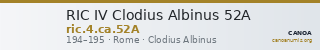 RIC IV Clodius Albinus 52A — CANOA