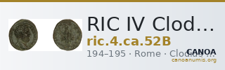 RIC IV Clodius Albinus 52B — CANOA