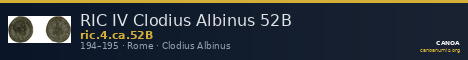RIC IV Clodius Albinus 52B — CANOA