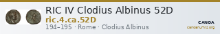 RIC IV Clodius Albinus 52D — CANOA