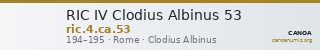 RIC IV Clodius Albinus 53 — CANOA