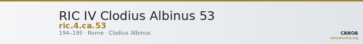 RIC IV Clodius Albinus 53 — CANOA