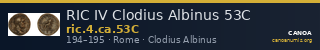 RIC IV Clodius Albinus 53C — CANOA