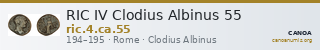 RIC IV Clodius Albinus 55 — CANOA