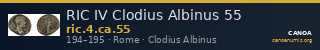 RIC IV Clodius Albinus 55 — CANOA
