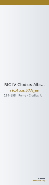 RIC IV Clodius Albinus 57A (as) — CANOA