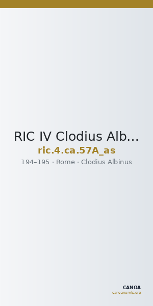 RIC IV Clodius Albinus 57A (as) — CANOA