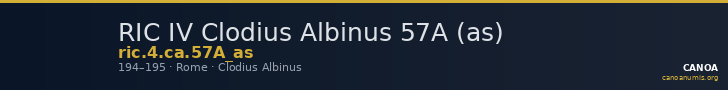 RIC IV Clodius Albinus 57A (as) — CANOA