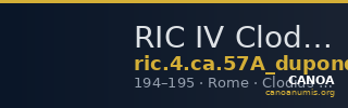 RIC IV Clodius Albinus 57A (dupondius) — CANOA