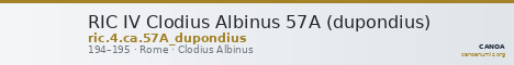 RIC IV Clodius Albinus 57A (dupondius) — CANOA