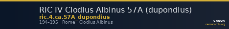 RIC IV Clodius Albinus 57A (dupondius) — CANOA
