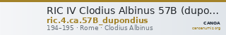 RIC IV Clodius Albinus 57B (dupondius) — CANOA