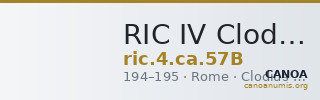 RIC IV Clodius Albinus 57B — CANOA