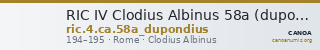 RIC IV Clodius Albinus 58a (dupondius) — CANOA