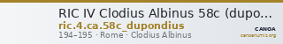 RIC IV Clodius Albinus 58c (dupondius) — CANOA