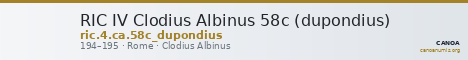 RIC IV Clodius Albinus 58c (dupondius) — CANOA