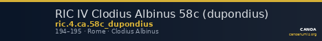RIC IV Clodius Albinus 58c (dupondius) — CANOA