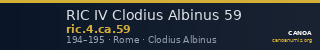RIC IV Clodius Albinus 59 — CANOA