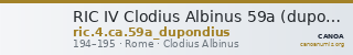 RIC IV Clodius Albinus 59a (dupondius) — CANOA