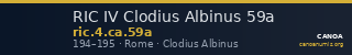 RIC IV Clodius Albinus 59a — CANOA