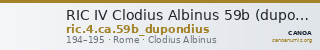 RIC IV Clodius Albinus 59b (dupondius) — CANOA