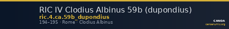 RIC IV Clodius Albinus 59b (dupondius) — CANOA