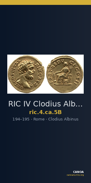 RIC IV Clodius Albinus 5B — CANOA