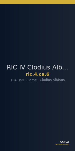 RIC IV Clodius Albinus 6 — CANOA