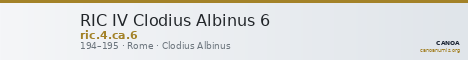 RIC IV Clodius Albinus 6 — CANOA