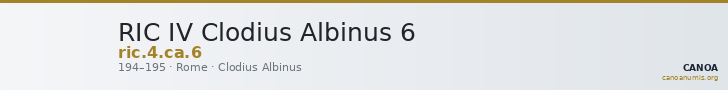RIC IV Clodius Albinus 6 — CANOA