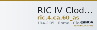 RIC IV Clodius Albinus 60 (as) — CANOA