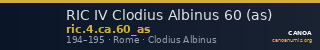 RIC IV Clodius Albinus 60 (as) — CANOA