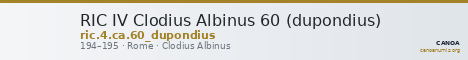 RIC IV Clodius Albinus 60 (dupondius) — CANOA