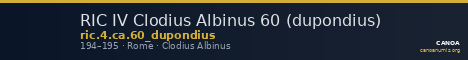 RIC IV Clodius Albinus 60 (dupondius) — CANOA