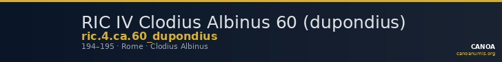 RIC IV Clodius Albinus 60 (dupondius) — CANOA