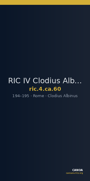 RIC IV Clodius Albinus 60 — CANOA