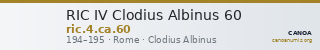 RIC IV Clodius Albinus 60 — CANOA