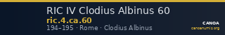 RIC IV Clodius Albinus 60 — CANOA