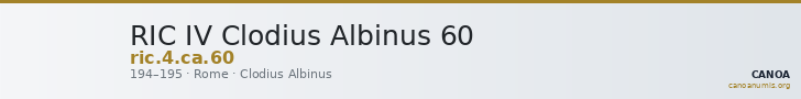 RIC IV Clodius Albinus 60 — CANOA