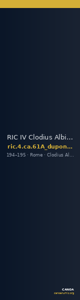 RIC IV Clodius Albinus 61A (dupondius) — CANOA