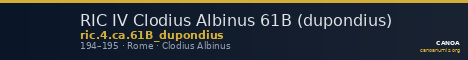 RIC IV Clodius Albinus 61B (dupondius) — CANOA