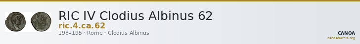 RIC IV Clodius Albinus 62 — CANOA