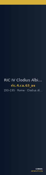 RIC IV Clodius Albinus 63 (as) — CANOA