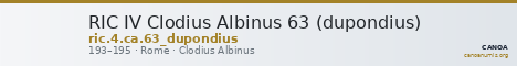 RIC IV Clodius Albinus 63 (dupondius) — CANOA