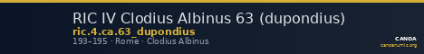 RIC IV Clodius Albinus 63 (dupondius) — CANOA